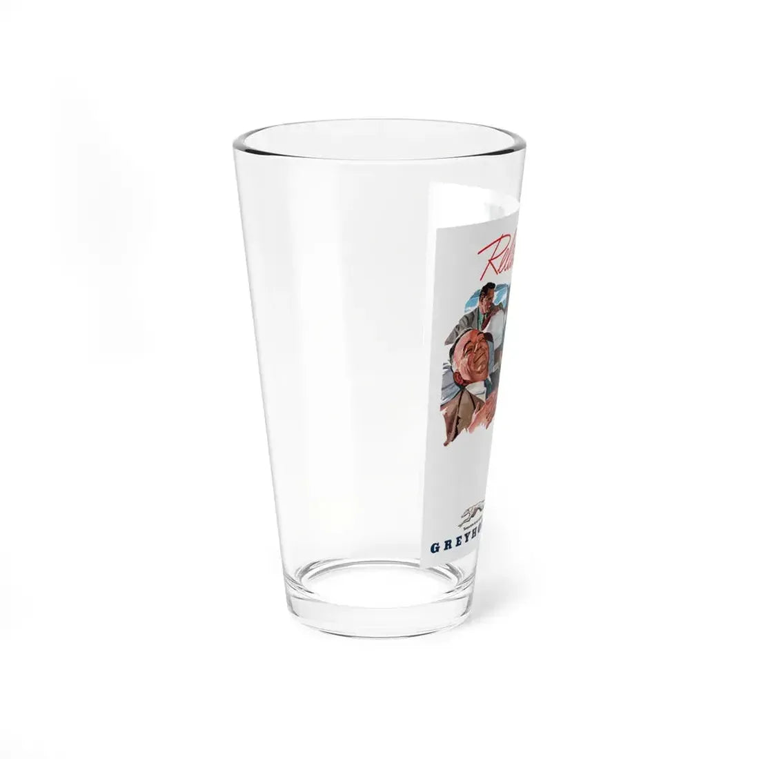 Relax... with Greyhound, advertisement, Collier's, July 31, 1948 (Magazine Illustration) Pint Glass 16oz - Go Mug Yourself
