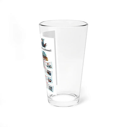 Relax... with Greyhound, advertisement, Collier's, July 31, 1948 (Magazine Illustration) Pint Glass 16oz - Go Mug Yourself