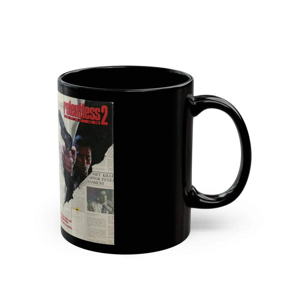 RELENTLESS 2 DEAD ON (VHS COVER) - Black Coffee Mug-Go Mug Yourself