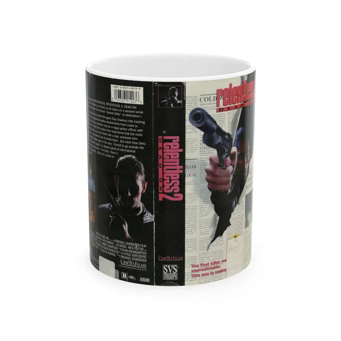 RELENTLESS 2 DEAD ON (VHS COVER) - White Coffee Mug 11oz - Go Mug Yourself