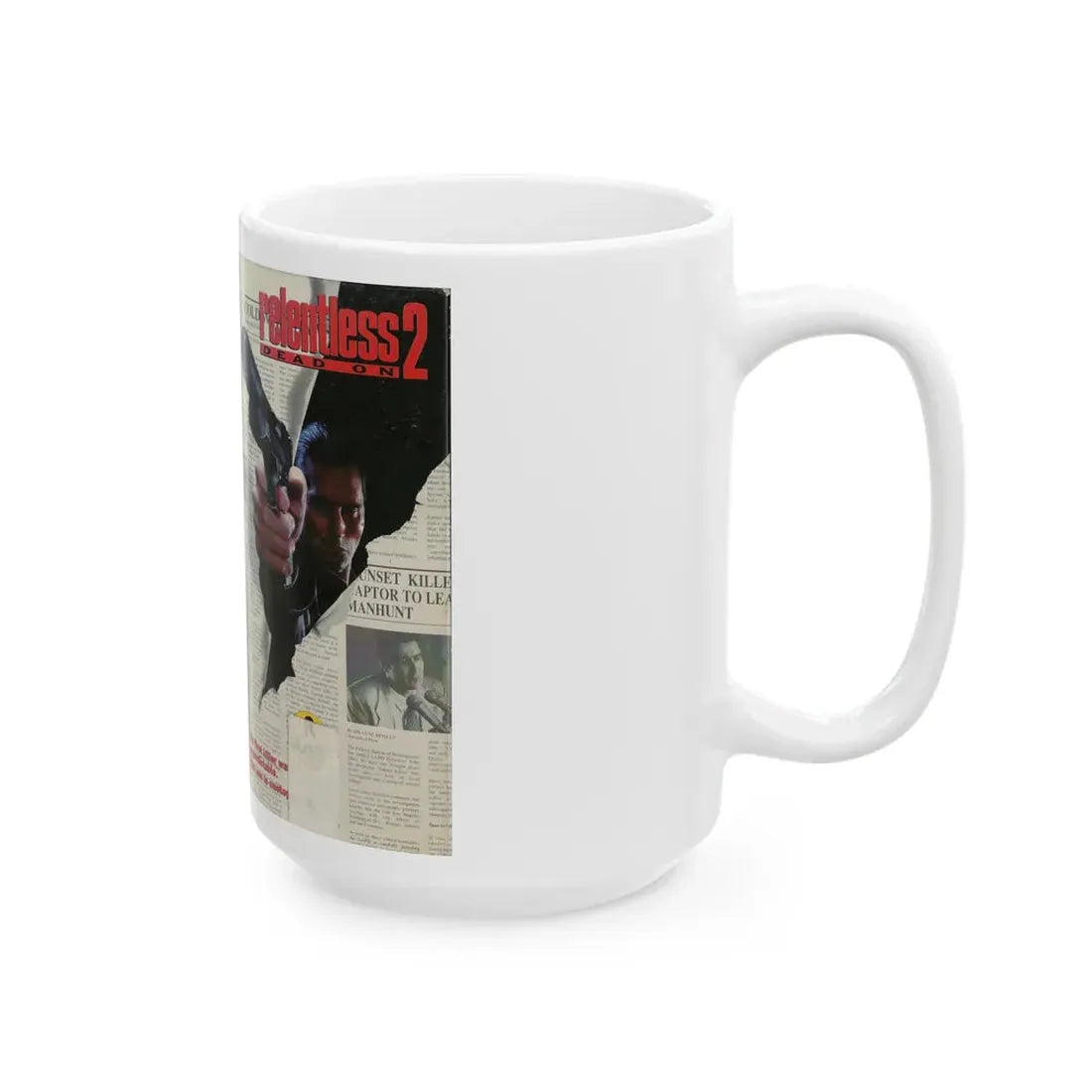 RELENTLESS 2 DEAD ON (VHS COVER) - White Coffee Mug - Go Mug Yourself