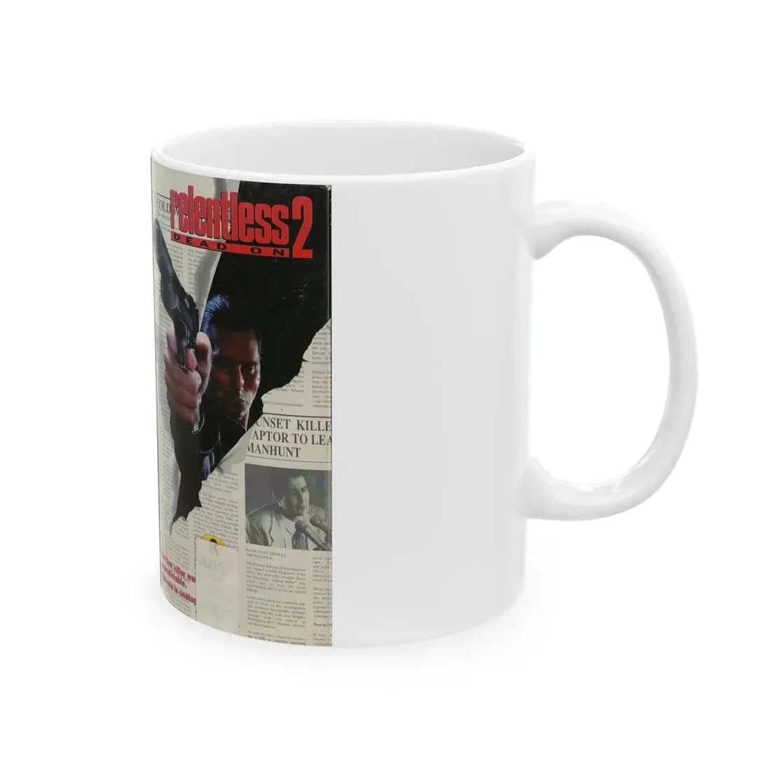 RELENTLESS 2 DEAD ON (VHS COVER) - White Coffee Mug - Go Mug Yourself