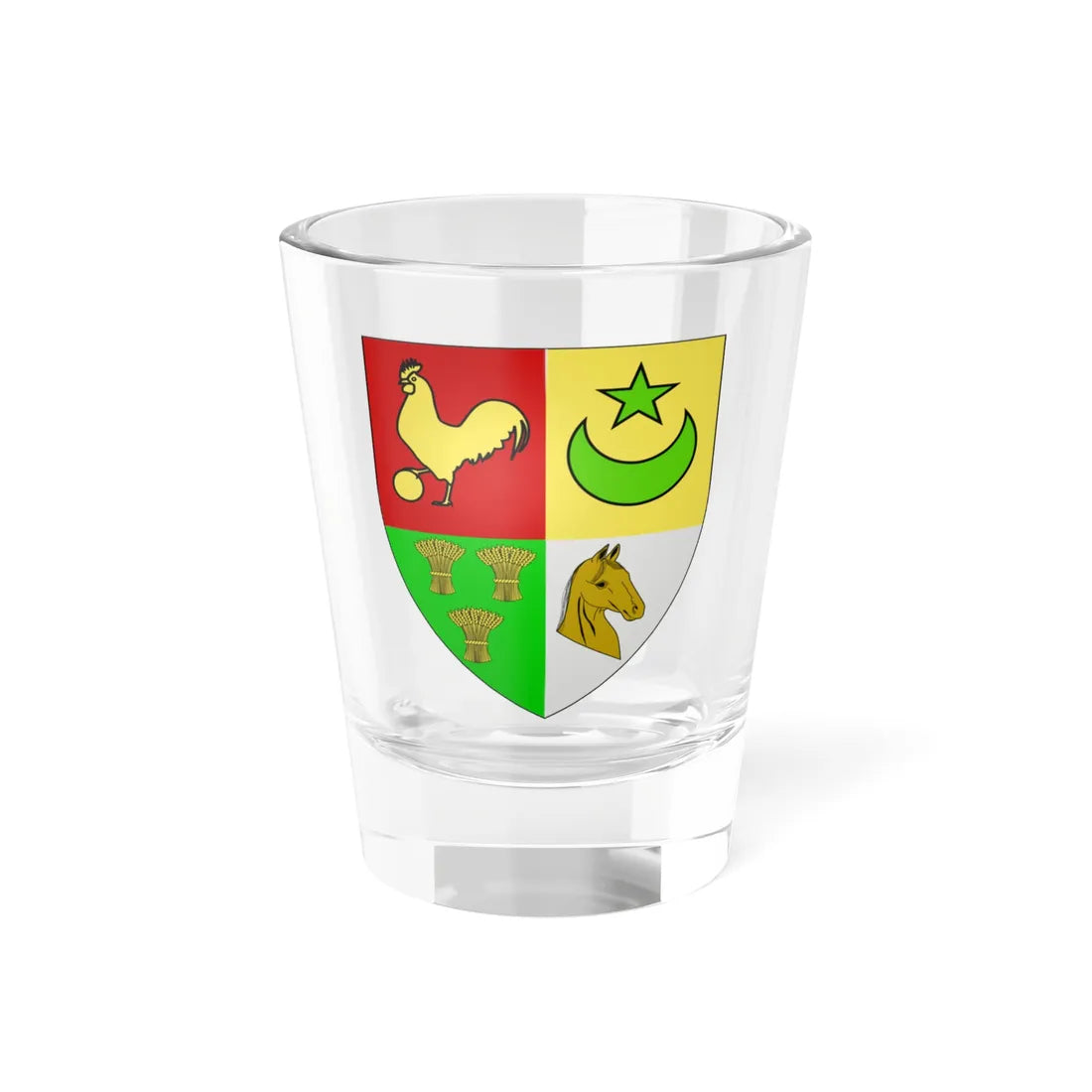 Relizane Coa French Algeria (Algeria) (Coat of Arms) Shot Glass 1.5oz 1.5oz - Go Mug Yourself
