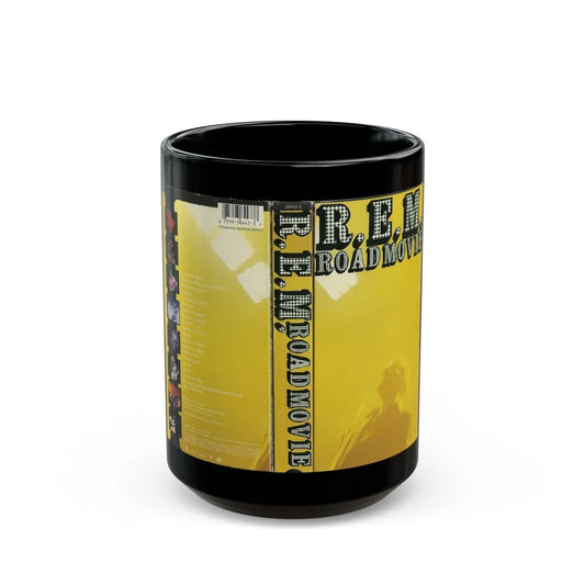 REM ROAD MOVIE (VHS COVER) - Black Coffee Mug-15oz-Go Mug Yourself