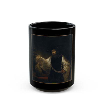 Rembrandt Aristotle with a Bust of Homer - Black Coffee Mug-15oz-Go Mug Yourself