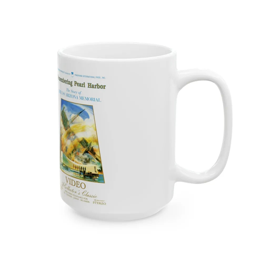 REMEMBERING PEARL HARBOR THE STORY OF THE USS ARIZONA MEMORIAL (VHS COVER) - White Coffee Mug-Go Mug Yourself