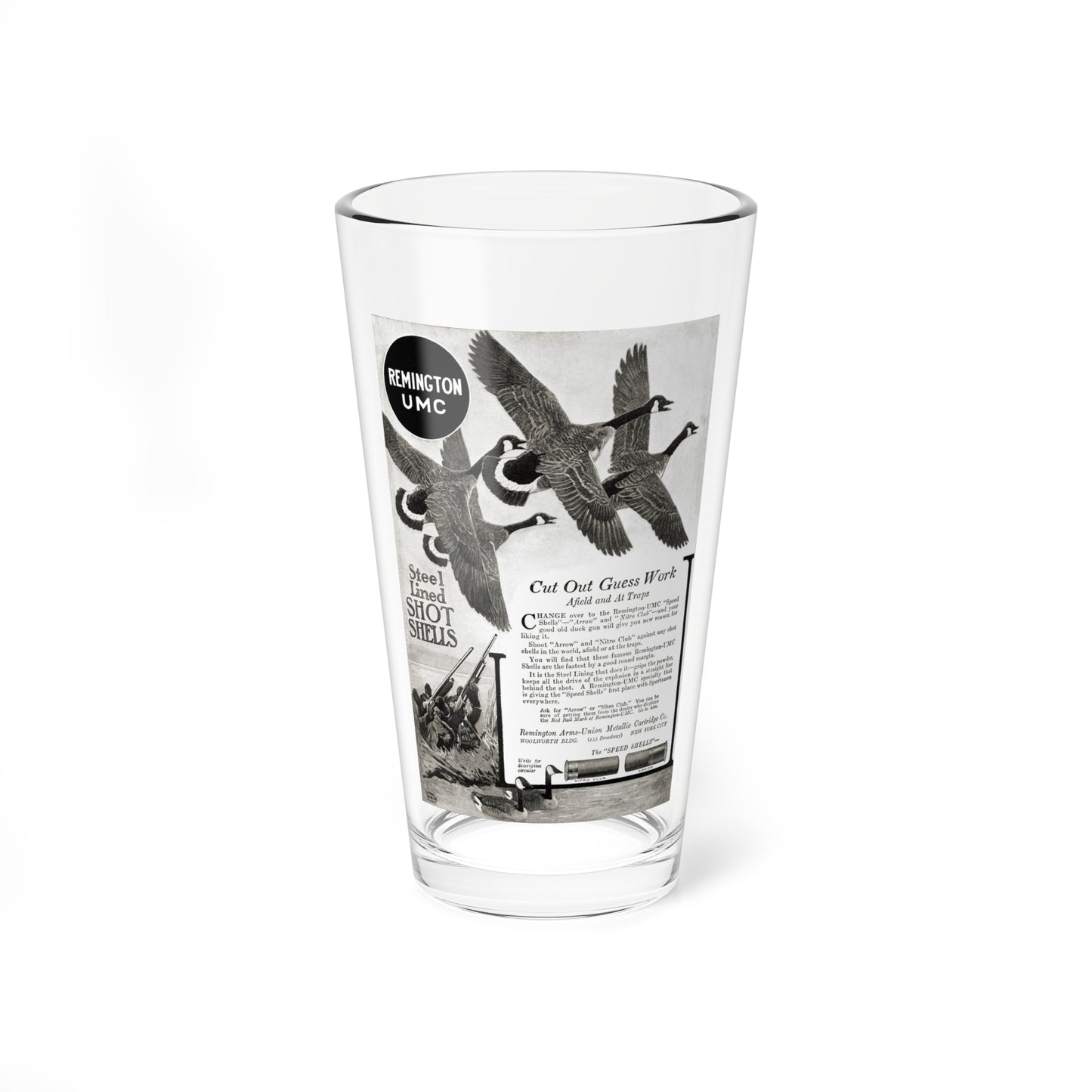 Remington UMC ad, Wide World, July 1915 (Magazine Illustration) Pint Glass 16oz-16oz-Go Mug Yourself