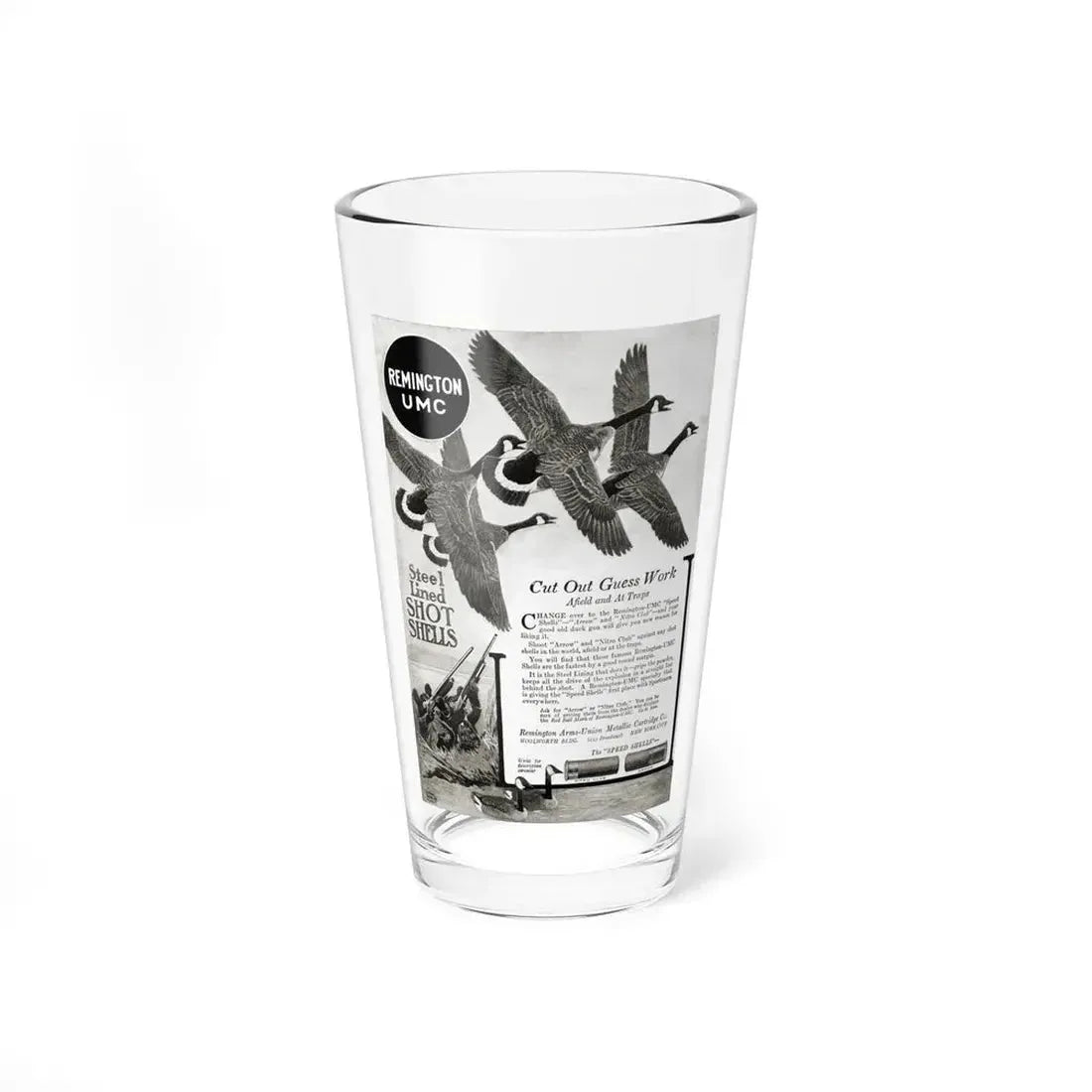 Remington UMC ad, Wide World, July 1915 (Magazine Illustration) Pint Glass 16oz 16oz - Go Mug Yourself