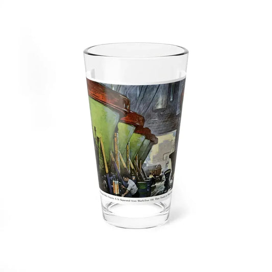 Rendering Vitamin A From Shark Liver, 1945 (Magazine Illustration) Pint Glass 16oz 16oz - Go Mug Yourself