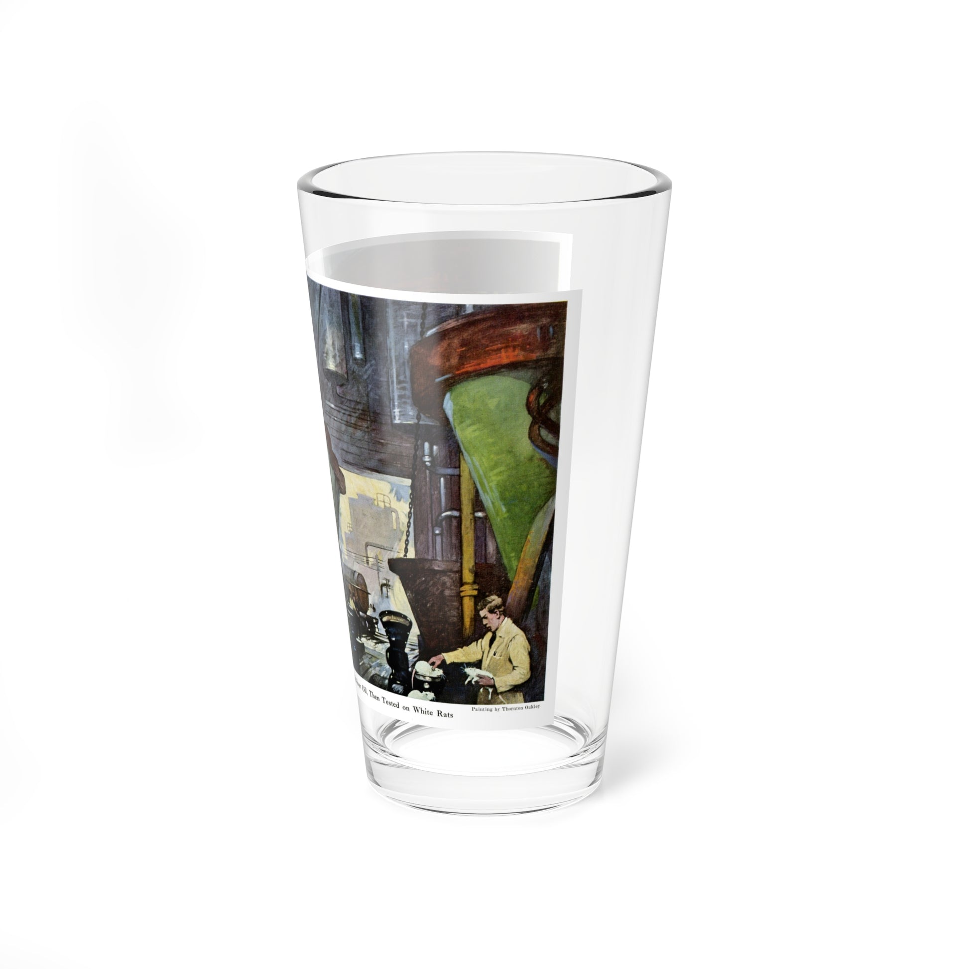 Rendering Vitamin A From Shark Liver, 1945 (Magazine Illustration) Pint Glass 16oz-Go Mug Yourself