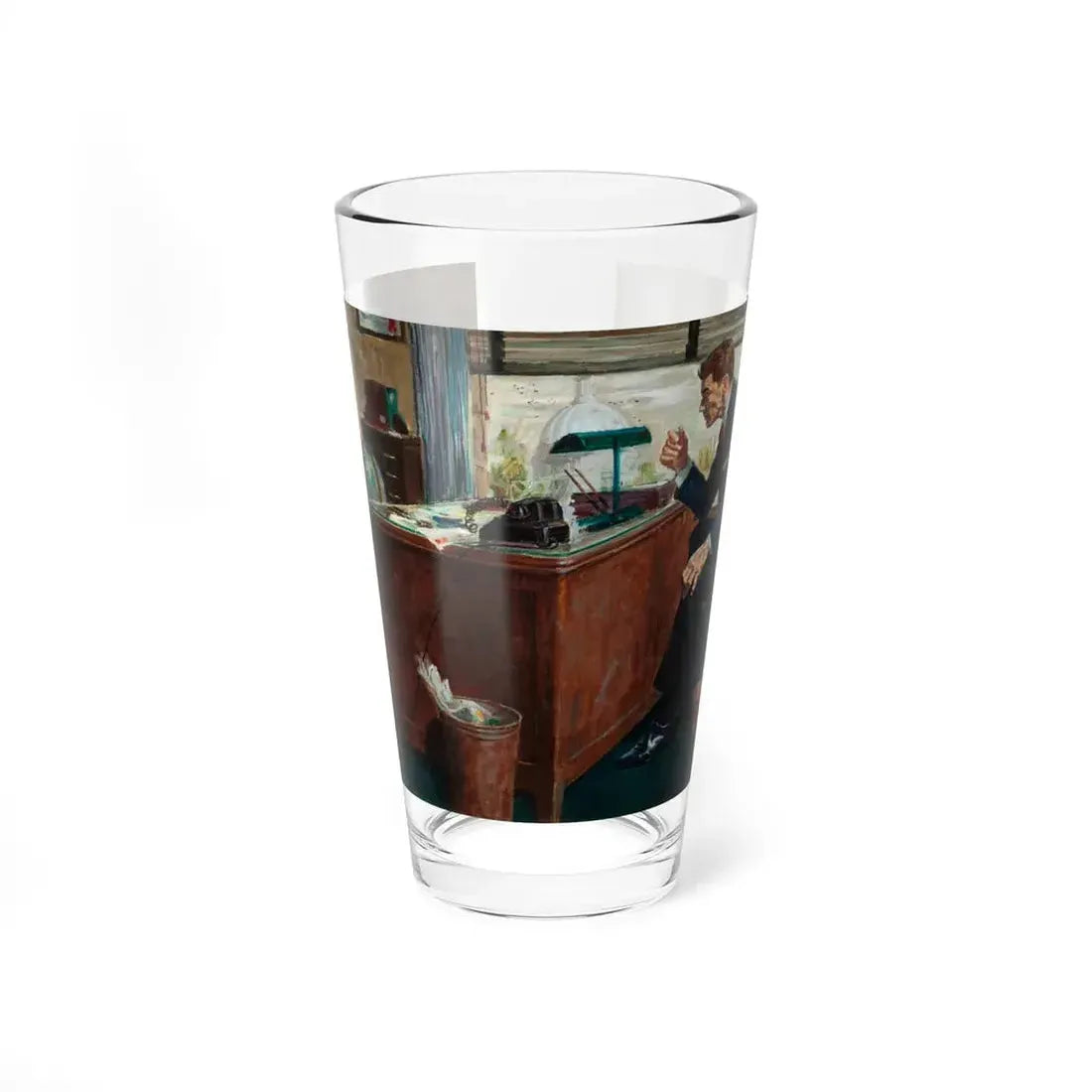 Rendezvous in Tokyo, story illustration, 1956 (Magazine Illustration) Pint Glass 16oz 16oz - Go Mug Yourself