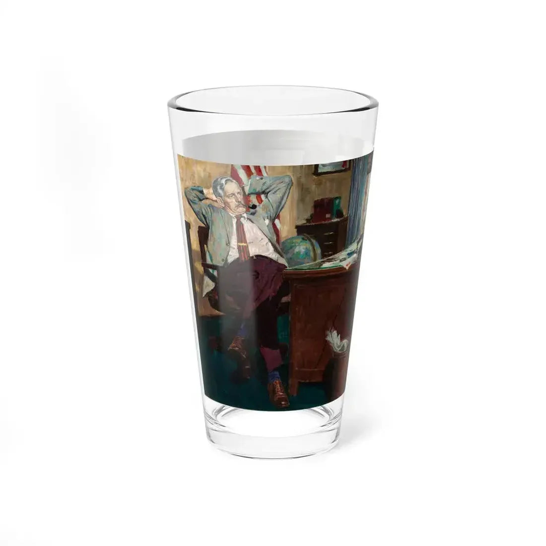 Rendezvous in Tokyo, story illustration, 1956 (Magazine Illustration) Pint Glass 16oz - Go Mug Yourself
