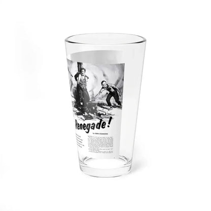 Renegade!, Man's Illustrated, February 1958 (Magazine Illustration) Pint Glass 16oz - Go Mug Yourself