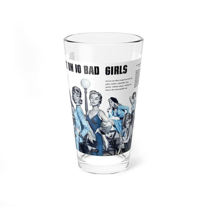 Report On 10 Bad Girls, Male magazine, March 1958 (Magazine Illustration) Pint Glass 16oz-16oz-Go Mug Yourself