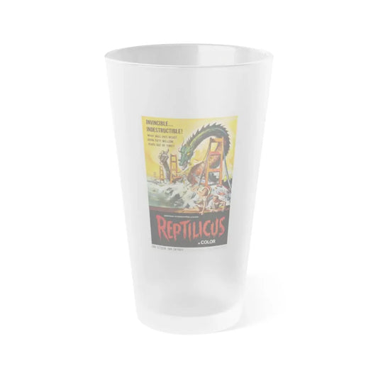 REPTILICUS 1961 Movie Poster - Frosted Pint Glass 16oz Default Title - Go Mug Yourself