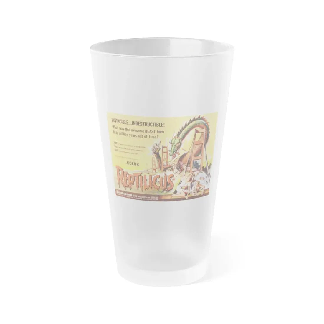 REPTILICUS (2) 1961 Movie Poster - Frosted Pint Glass 16oz 16oz Frosted - Go Mug Yourself