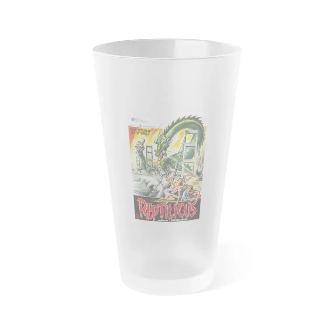 REPTILICUS (BELGIAN) 1961 Movie Poster - Frosted Pint Glass 16oz Default Title - Go Mug Yourself