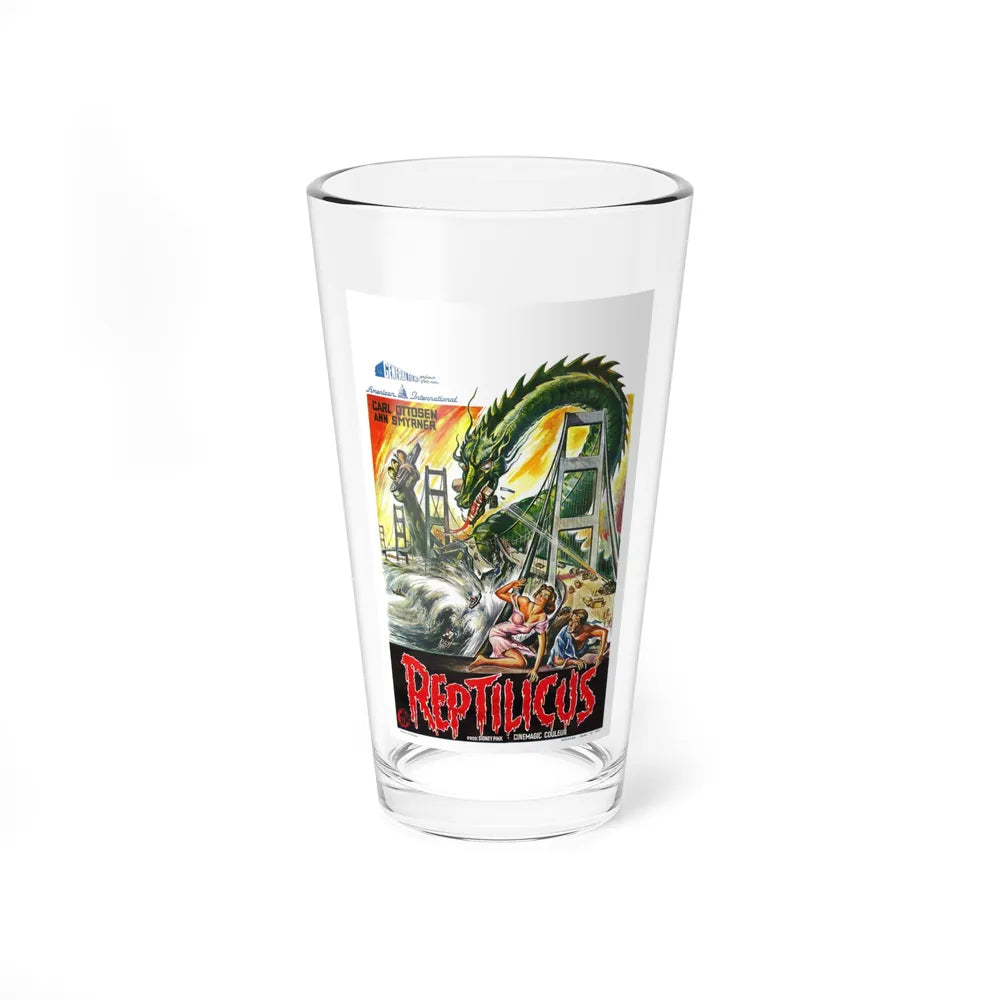 REPTILICUS (BELGIAN) 1961 Movie Poster - Pint Glass 16oz-16oz-Go Mug Yourself