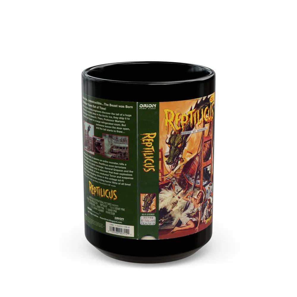 REPTILICUS (VHS COVER) - Black Coffee Mug-15oz-Go Mug Yourself