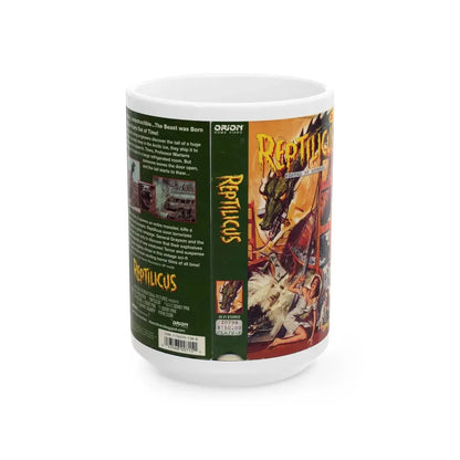 REPTILICUS (VHS COVER) - White Coffee Mug 15oz - Go Mug Yourself