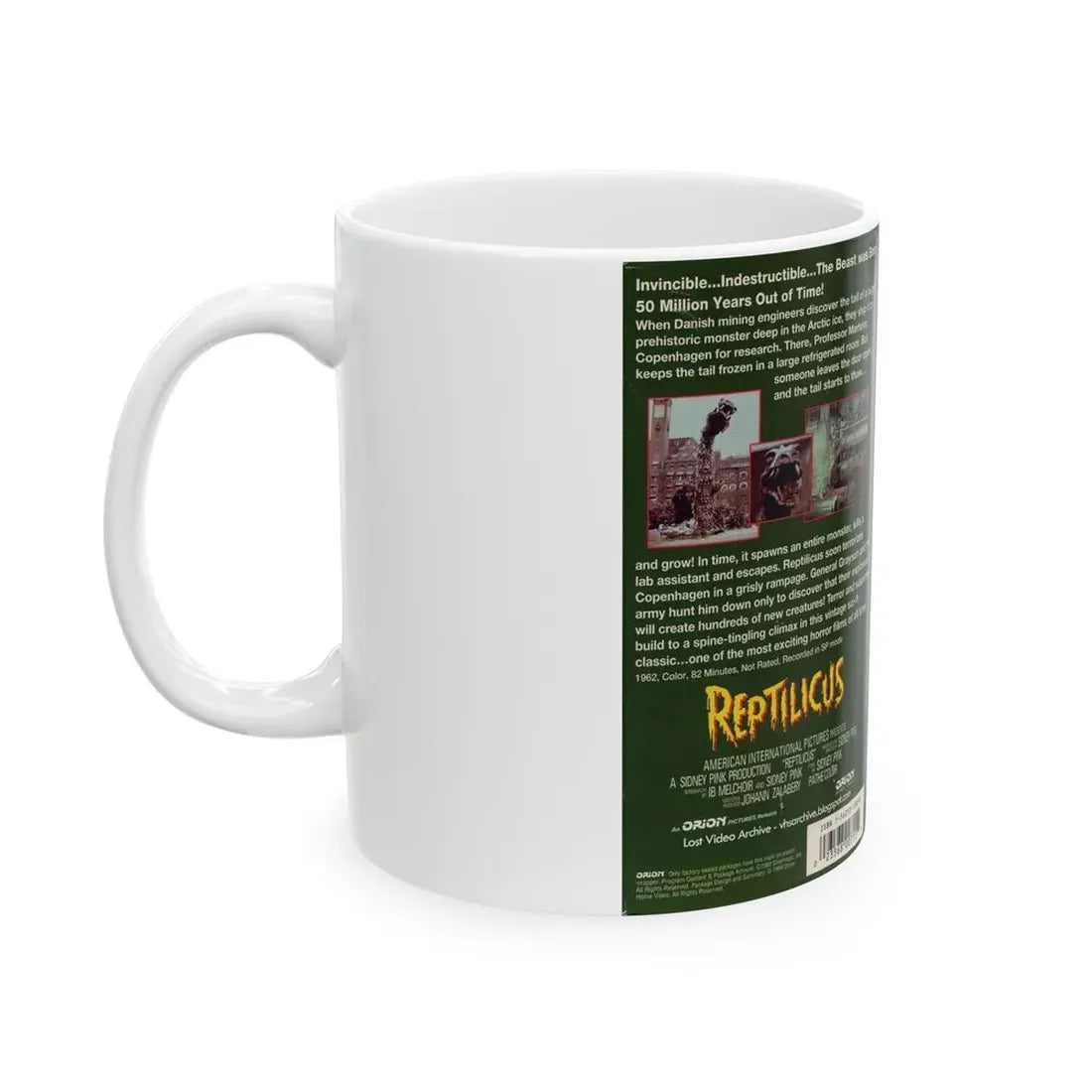 REPTILICUS (VHS COVER) - White Coffee Mug - Go Mug Yourself