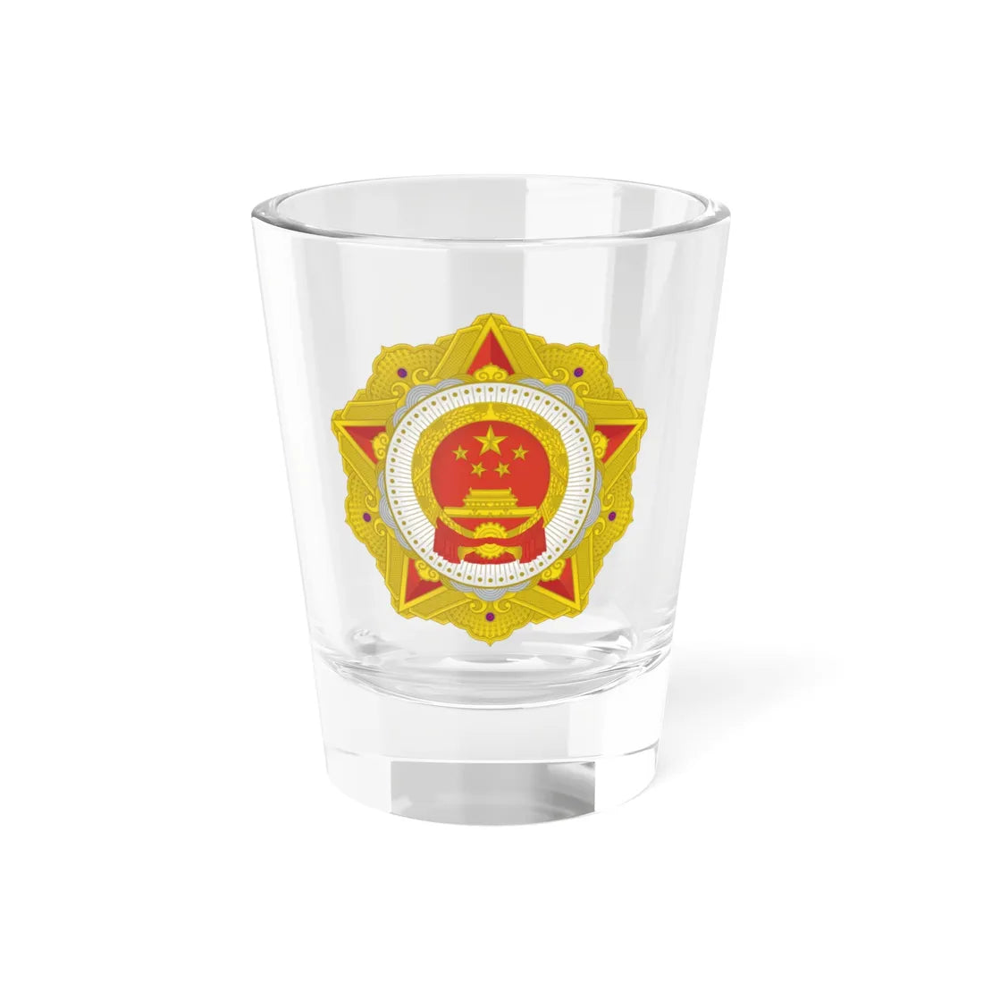 Republic Medal of China badge (China) (Coat of Arms) Shot Glass 1.5oz 1.5oz - Go Mug Yourself
