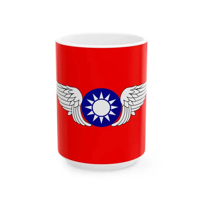 Republic of China Air Forces Flag 1937 (China) White Coffee Mug 15oz - Go Mug Yourself