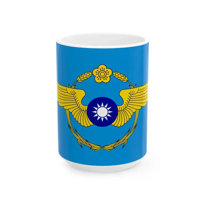 Republic of China Air Forces Flag 1948 (China) White Coffee Mug 15oz - Go Mug Yourself