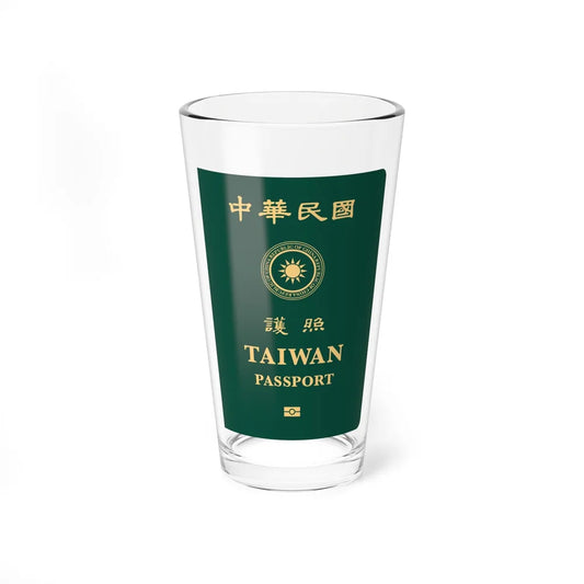 Republic Of China (Taiwan) Passport 2020 - Pint Glass 16oz-16oz-Go Mug Yourself