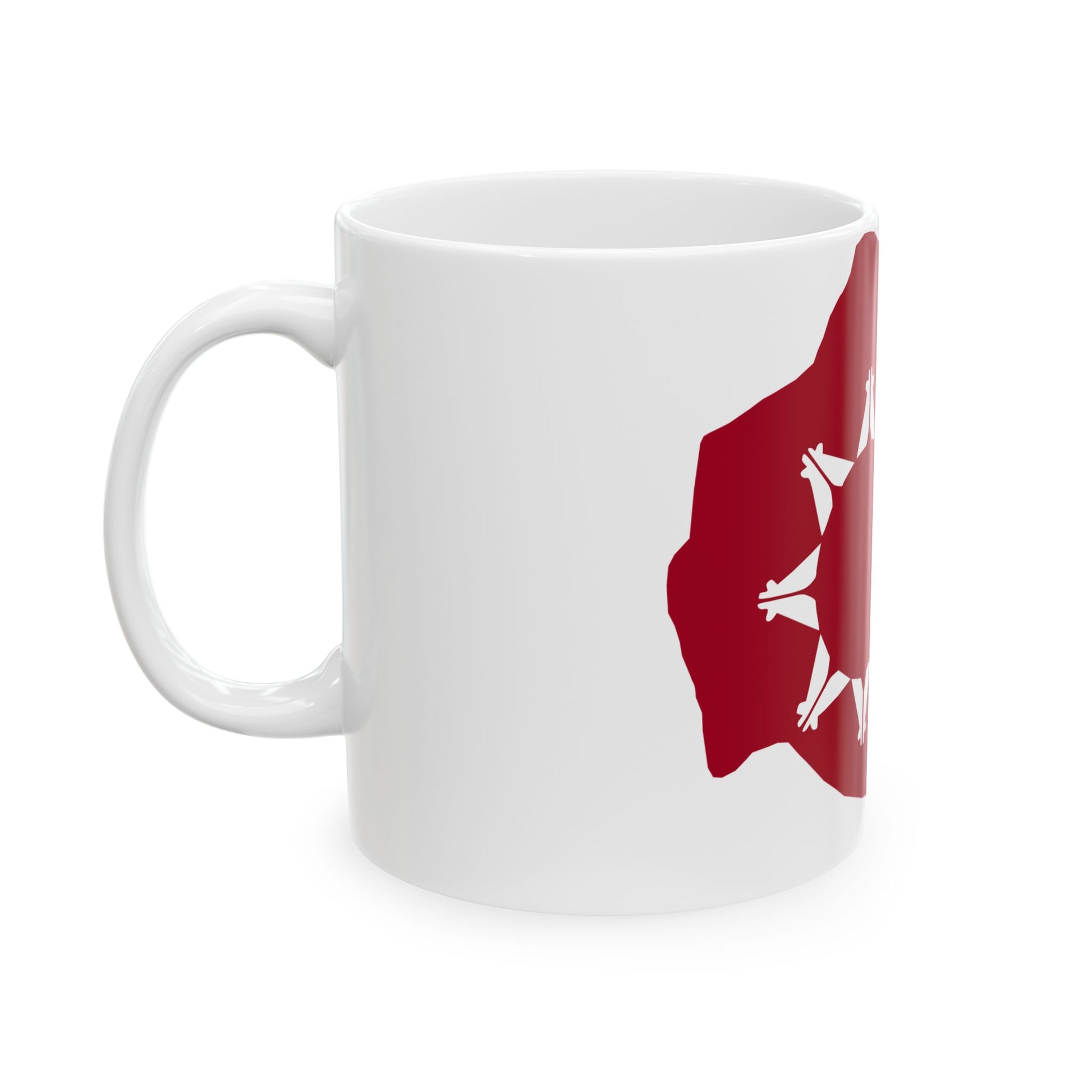 Republic of Lakotah flag map (United States) White Coffee Mug-Go Mug Yourself