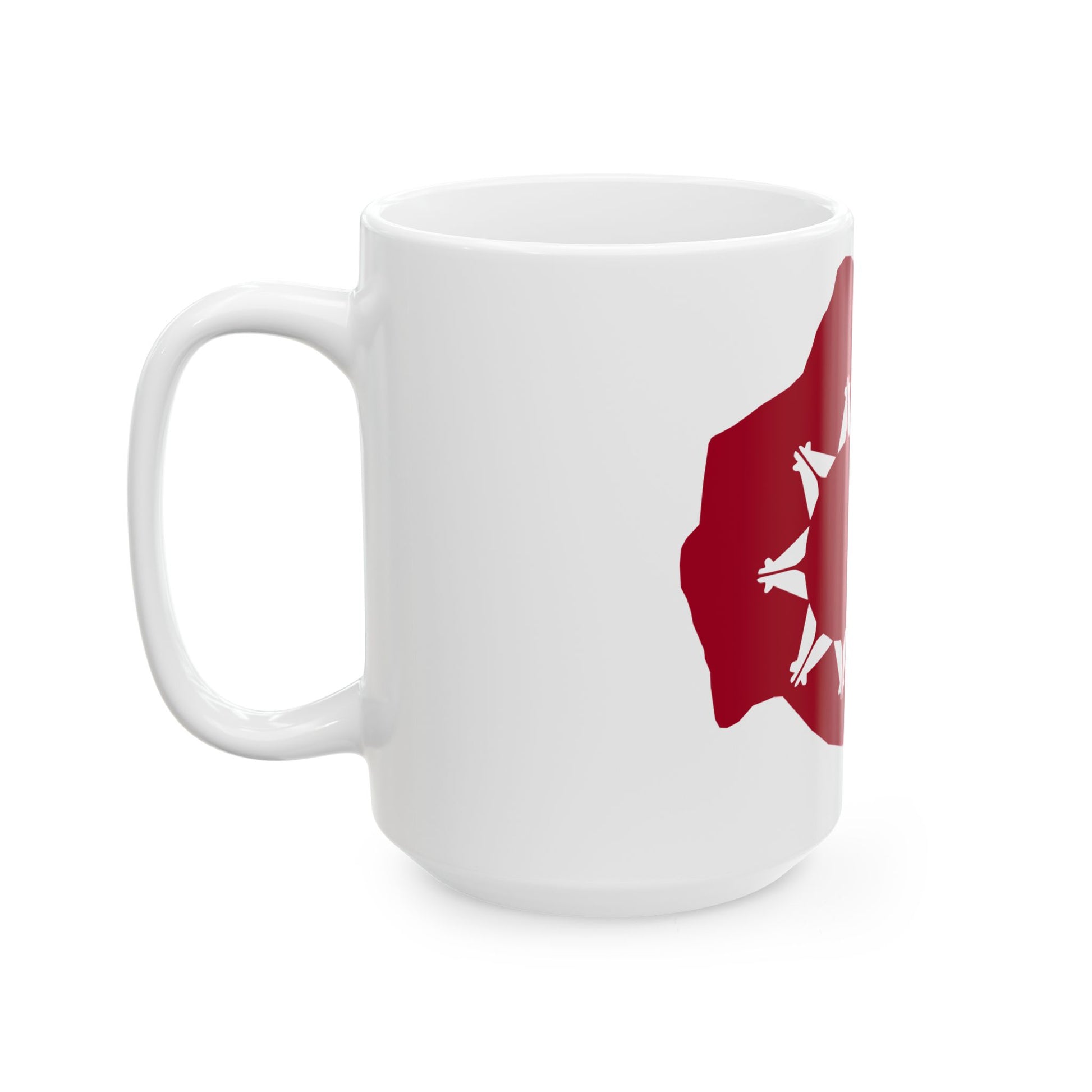 Republic of Lakotah flag map (United States) White Coffee Mug-Go Mug Yourself