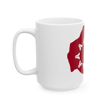 Republic of Lakotah flag map (United States) White Coffee Mug-Go Mug Yourself