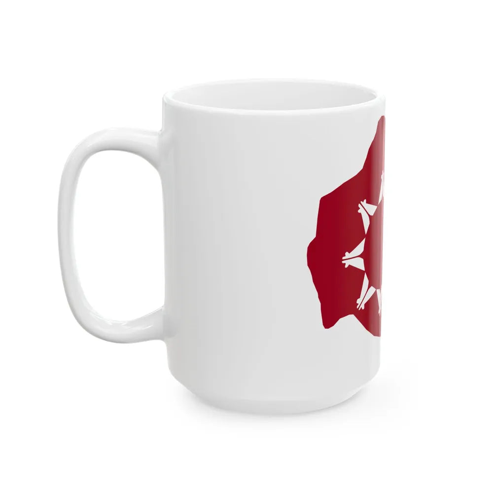 Republic of Lakotah flag map (United States) White Coffee Mug - Go Mug Yourself