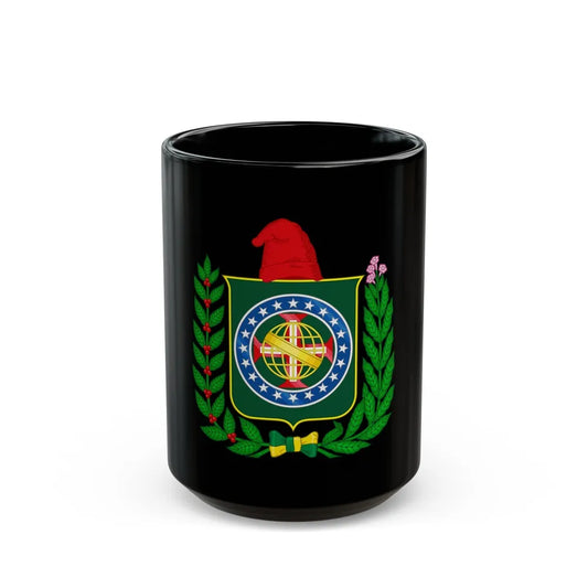 Republican Convention Brazil Emblem - Black Coffee Mug-15oz-Go Mug Yourself