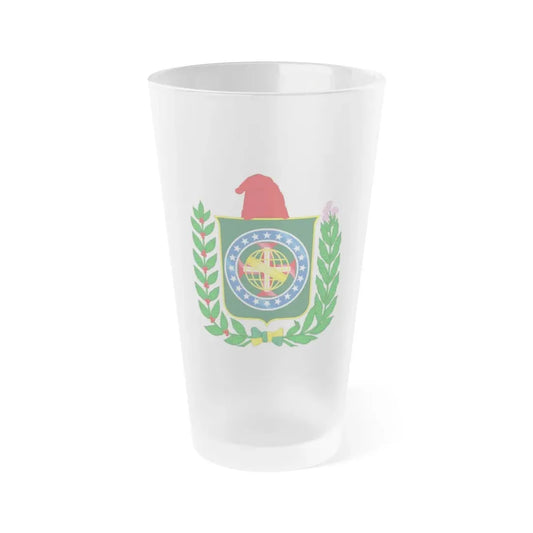 Republican Convention Brazil Emblem - Frosted Pint Glass 16oz 16oz Frosted - Go Mug Yourself