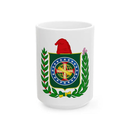 Republican Convention Brazil Emblem - White Coffee Mug-15oz-Go Mug Yourself