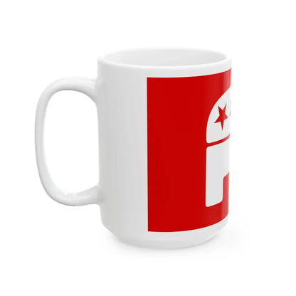 Republican Party USA Flag (United States) White Coffee Mug - Go Mug Yourself