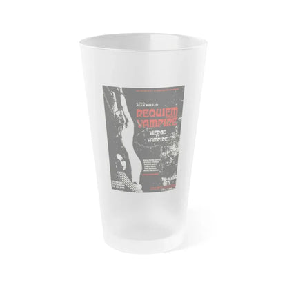 REQUIEM FOR A VAMPIRE (CAGED VIRGINS) 1971 Movie Poster - Frosted Pint Glass 16oz Default Title - Go Mug Yourself