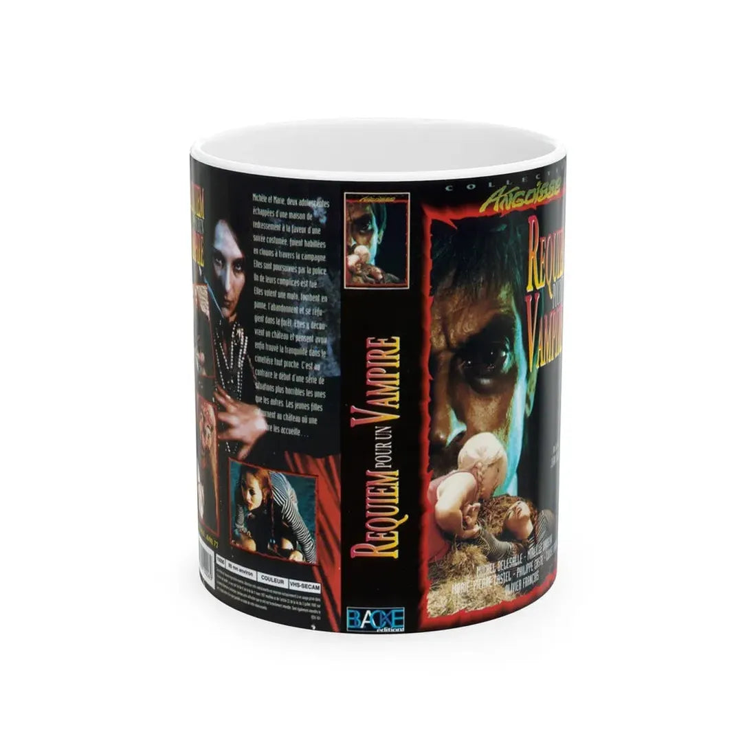 REQUIEM POUR UN VAMPIRE VERSION2 (VHS COVER) - White Coffee Mug 11oz - Go Mug Yourself