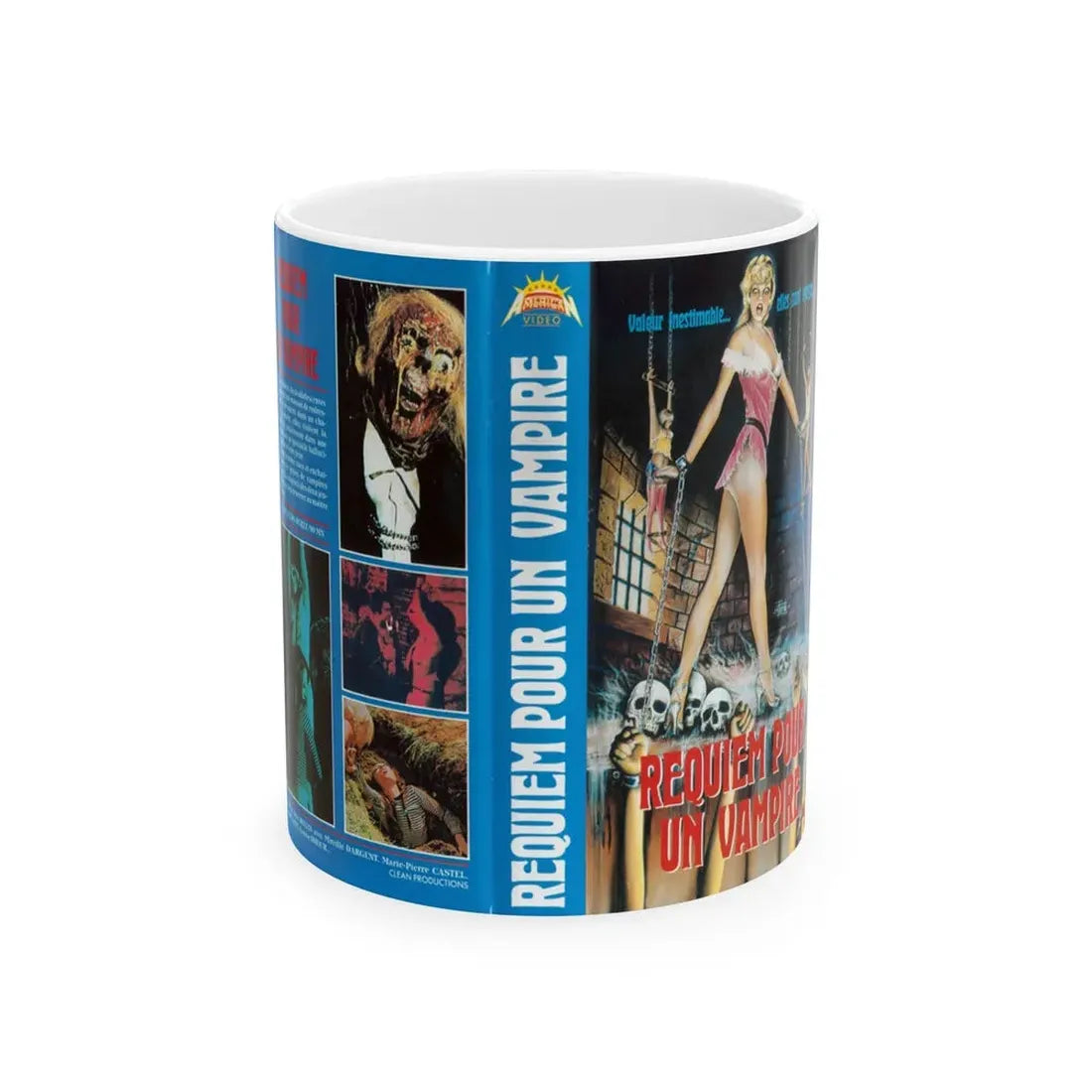 REQUIEM POUR UN VAMPIRE (VHS COVER) - White Coffee Mug 11oz - Go Mug Yourself