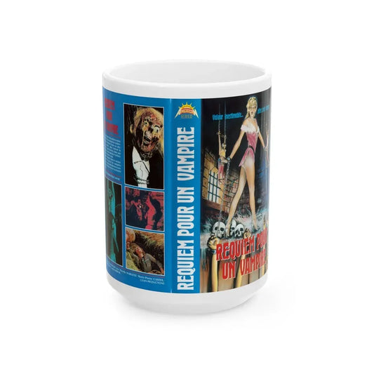 REQUIEM POUR UN VAMPIRE (VHS COVER) - White Coffee Mug 15oz - Go Mug Yourself