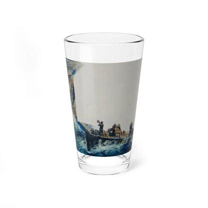 Rescue at Sea (Magazine Illustration) Pint Glass 16oz-16oz-Go Mug Yourself