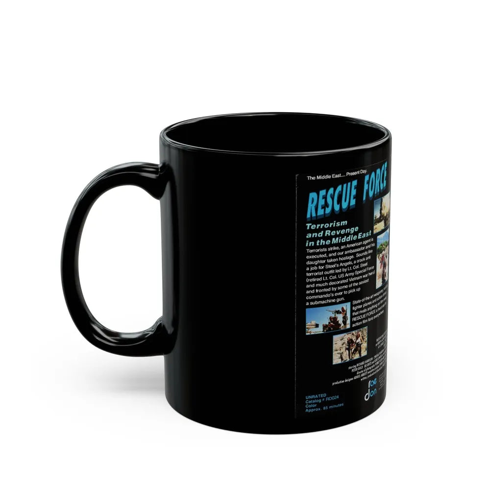 RESCUE FORCE (VHS COVER) - Black Coffee Mug-Go Mug Yourself