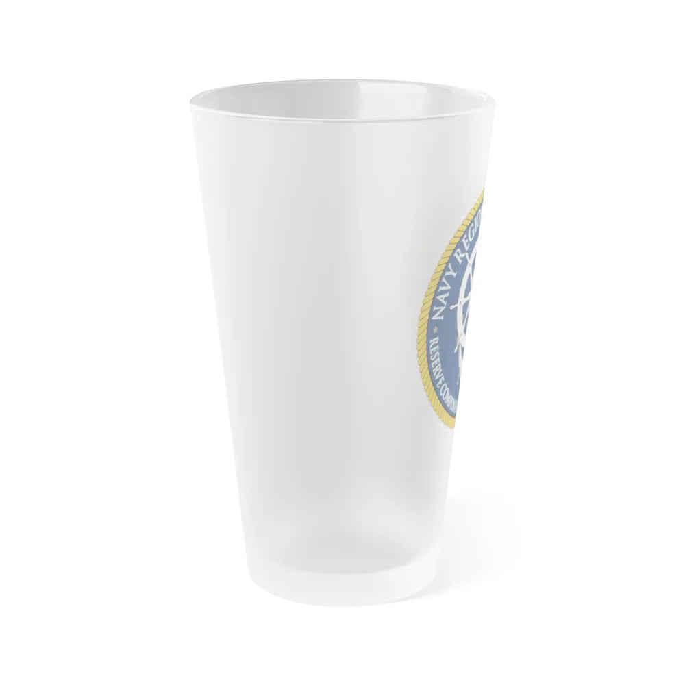 Reserve Component Comm Great Lakes Navy Reg Mid At (U.S. Navy) Frosted Pint Glass 16oz-Go Mug Yourself