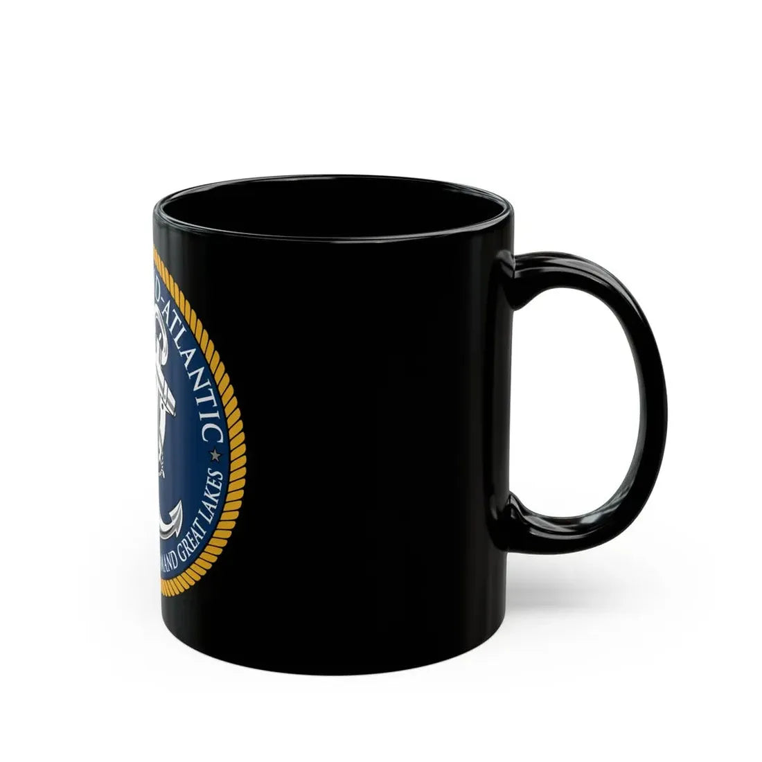 Reserve Component Comm Great Lakes Navy Reg Mid At (U.S. Navy) Black Coffee Mug - Go Mug Yourself