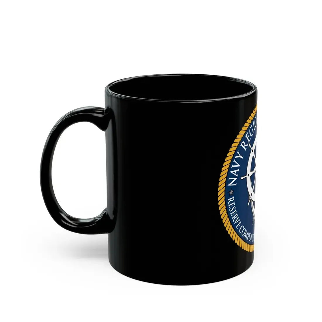Reserve Component Comm Great Lakes Navy Reg Mid At (U.S. Navy) Black Coffee Mug - Go Mug Yourself