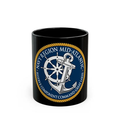 Reserve Component Comm Great Lakes Navy Reg Mid At (U.S. Navy) Black Coffee Mug - Go Mug Yourself