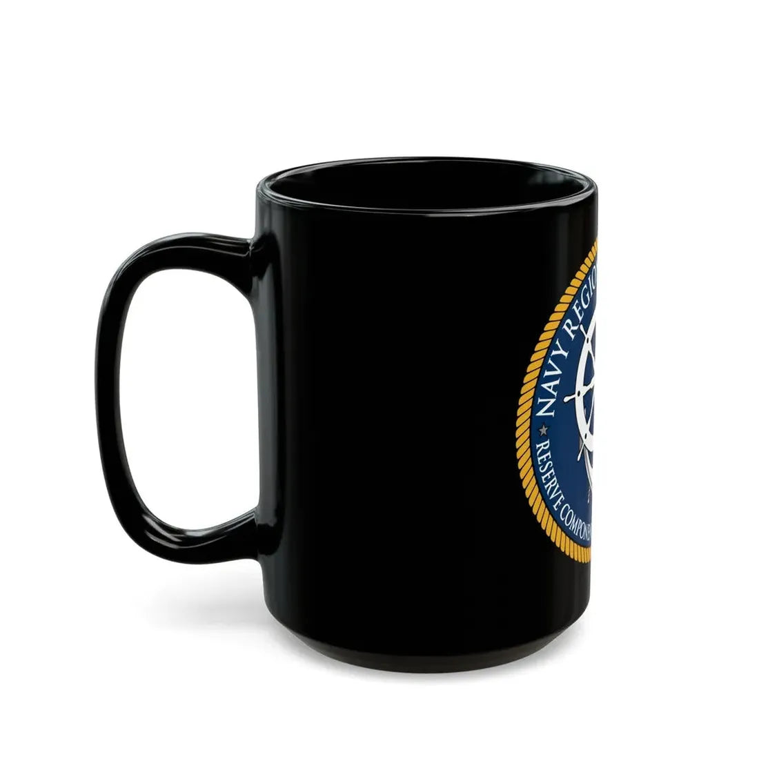 Reserve Component Comm Great Lakes Navy Reg Mid At (U.S. Navy) Black Coffee Mug - Go Mug Yourself