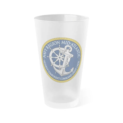 Reserve Component Comm Great Lakes Navy Reg Mid At (U.S. Navy) Frosted Pint Glass 16oz Default Title - Go Mug Yourself