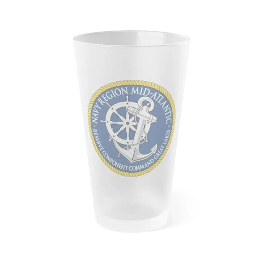 Reserve Component Comm Great Lakes Navy Reg Mid At (U.S. Navy) Frosted Pint Glass 16oz Default Title - Go Mug Yourself